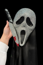 Luxury Crystal Ghost Mask with