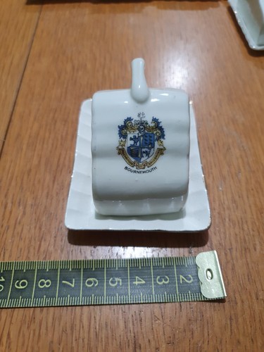 Crested ware china cheese dish - crested,