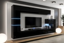 Modern TV Unit  Living Room Furniture Set Cabinets  Storage  Media Wall Display