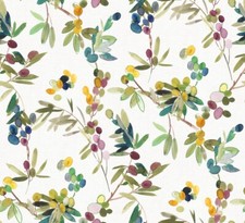 Abstract Olives PVC Vinyl Wipe Clean Oilcloth Tablecloth