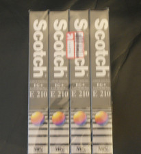 4 x NEW BLANK SCOTCH E210 VHS