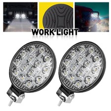 12V 24V LED Round Work Light Bar Spot Lights Driving Lamp Offroad Car Truck SUV