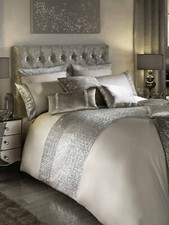 New KYLIE MINOGUE Mezzano Praline KING Beige Silver Duvet Quilt Cover Bedding 