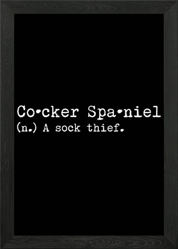Cocker spaniel sock - spaniel, thief