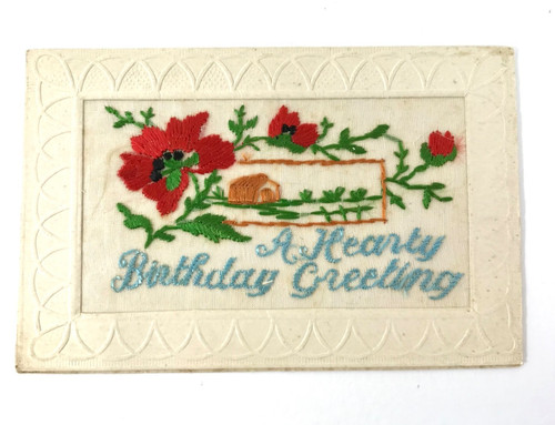 Ww1 embroidered silk - ww1, postcard