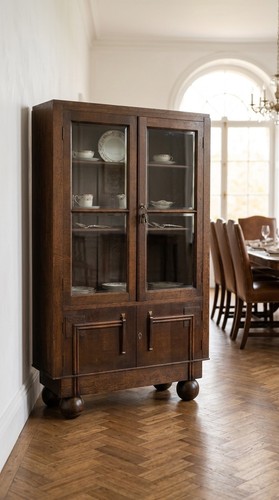 Antique english oak art deco - english,