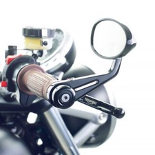 7/8" Black Motorcycle Wing Bar End Side Mirrors Motorbike Rearview Anti Glare UK