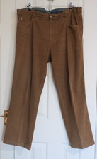 Bruhl Trousers Mens W38 L28 Brown Cotton Stretch Plus Regular Straight 38S