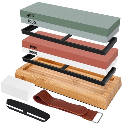 Knife sharpening stone set - stone,