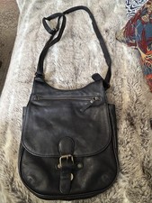 Fat Face Black Leather