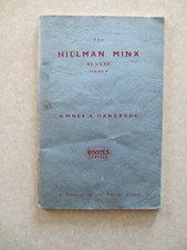 1963 Hillman Minx De Luxe Series V car owner's manual - 