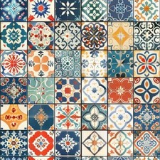20x Moroccan Peel and Stick Tiles Vinyl Sticker Bathroom Kitchen Self Adhesive
