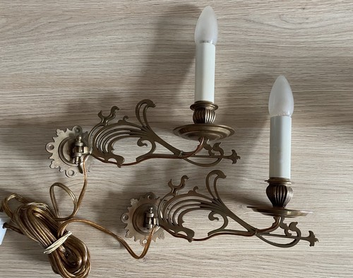 Pair art nouveau wall - pair,