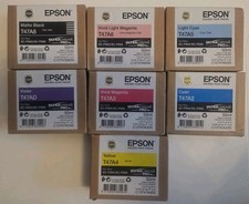7 x New Official Epson Ink