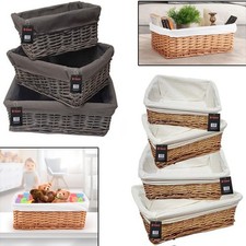 WICKER WILLOW STORAGE BASKETS