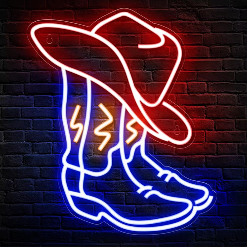 Cowboy boots neon - cowboy,