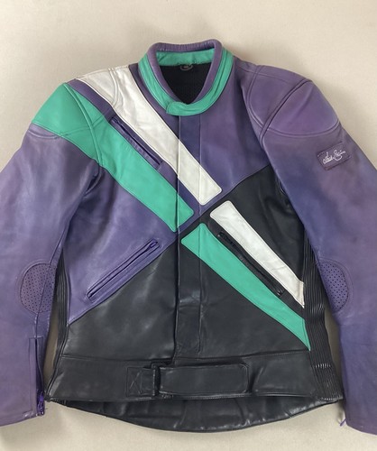 Vintage leather biker jacket - biker,