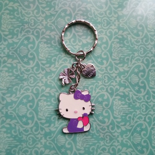Hello kitty keyring purple - hello,