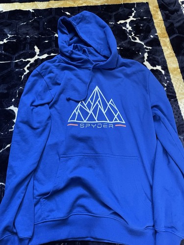 Mens blue spyder - mens, hoodie