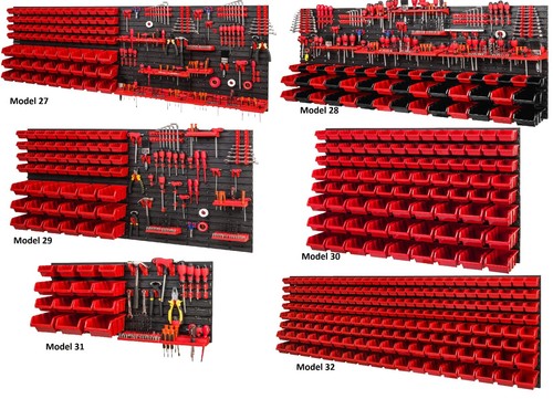 Wall mounted tool peg board - wall,