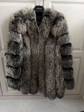 Black And Grey Genuine Fox Fur