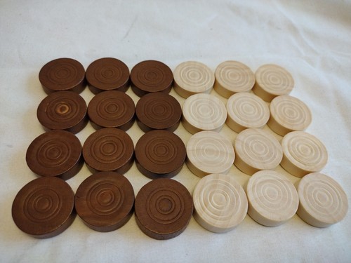 Set wooden draughts pieces - of,