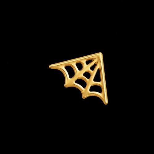 Gold titanium spider web - titanium,