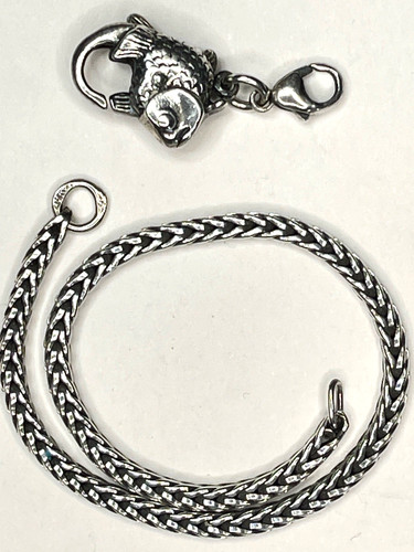 Trollbeads silver large - silver, fish