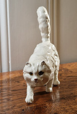 Vintage, Royal Doulton, Stalking White Gloss Persian Cat, VGC