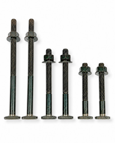 6 tee bolts - 3",, 6"