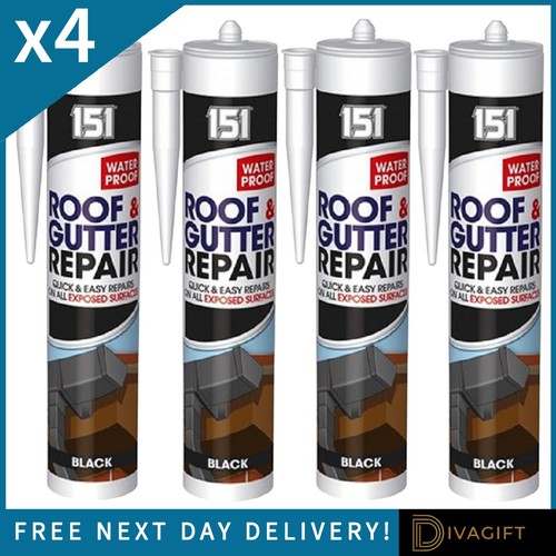 Black roof gutter sealant - 4,