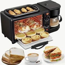 3In1 Breakfast Machine Electric Bread Toaster 12L Oven Coffee Maker Pizza Home