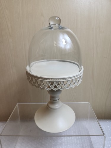 Cream metal cake stand - cream,