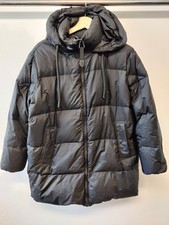 ZARA BLACK XSMALL COAT JACKET ZIP UP DOWN PADDED PUFFER OVERSIZED HOOD WOMENS XS
