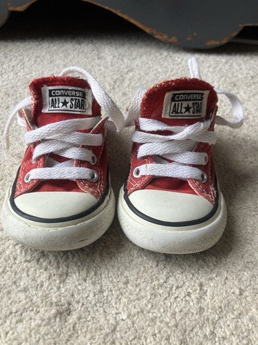 Converse red lace trainers - red,