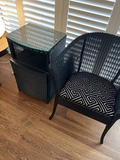 Bedside Table &Chair set Black