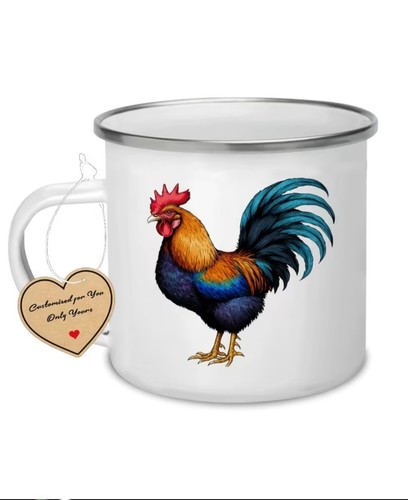 Enamel cup hen - hen, chicken