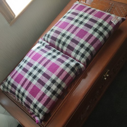 Two harris tweed cushions with - harris,