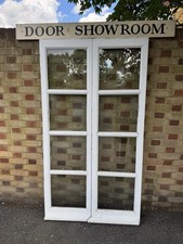 Reclaimed French Double Glazed Wooden Double Doors 1925 Or 1935 x 1055mm