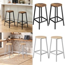 2x Wooden Bar Stools Kitchen