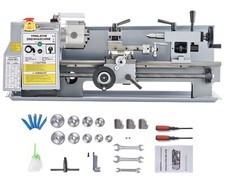 Mini Lathe 7x14" 550W DC Motor 2500rpm LCD Display 3-Jaw Chunk Metal Wood DIY