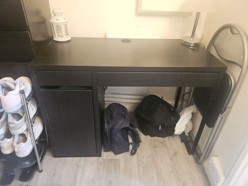 Ikea black computer - ikea, desk