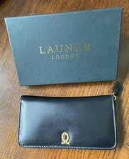 Gift for her- New Launer Jasmine zipped purse in Black leather