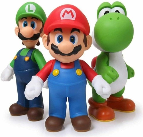 3pcs super mario bros - bros, luigi