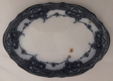 Antique Art Nouveau Alfred Meakin Ltd c1907 Oval Plate Platter Burns Pattern