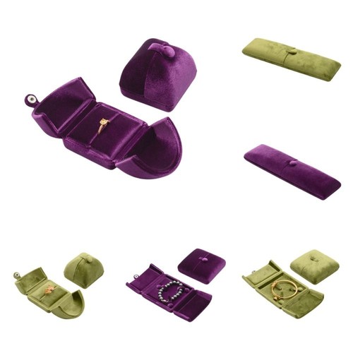 Velvet jewelry box necklace - box,