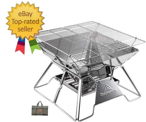 Portable campfire bbq grill - grill, 14