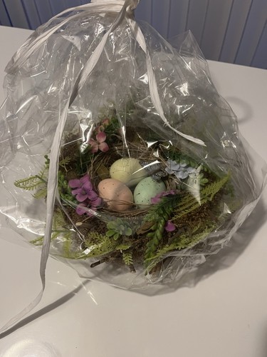 Easter decoration nest eggs - nest,
