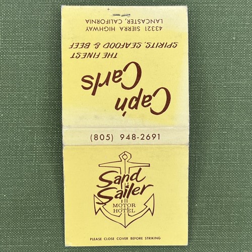 Vintage matchbook sand - sand, sailer