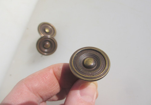 Victorian brass cabinet knob - brass,